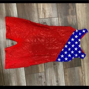 American flag weightlifting singlet